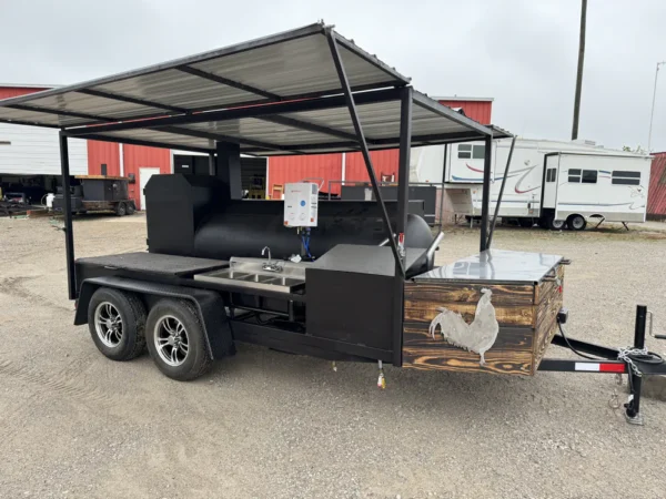 330 Gallon Tank Tandem Axle Offset BBQ Smoker - Image 2