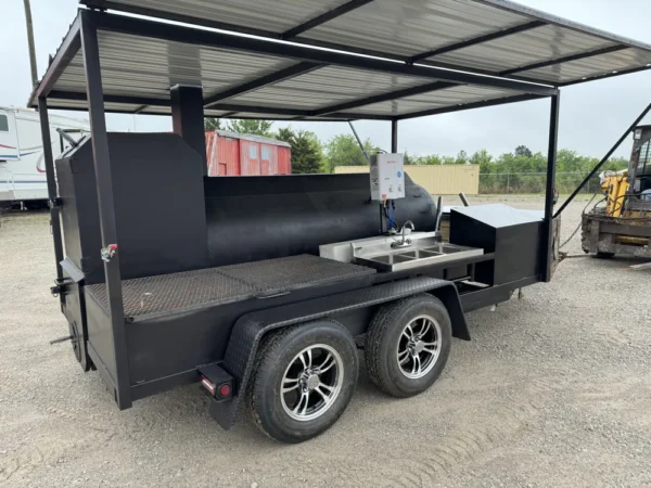330 Gallon Tank Tandem Axle Offset BBQ Smoker - Image 5