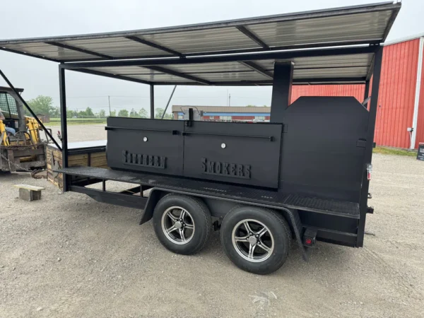330 Gallon Tank Tandem Axle Offset BBQ Smoker - Image 4