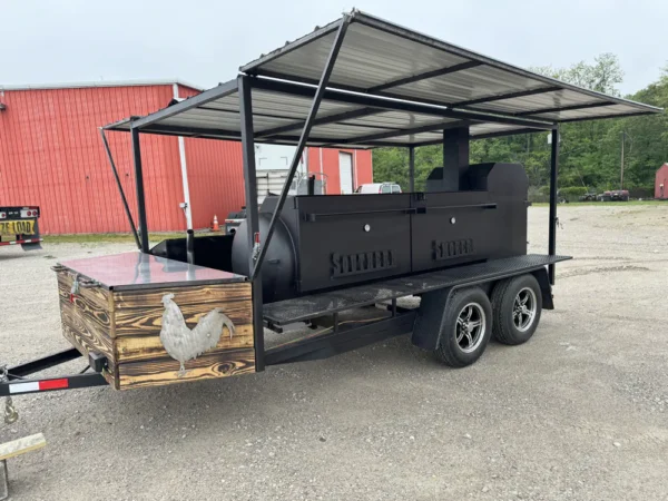 330 Gallon Tank Tandem Axle Offset BBQ Smoker - Image 3