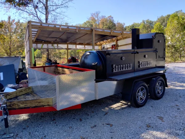 500 Gallon Tank Skid-Built BBQ Smoker